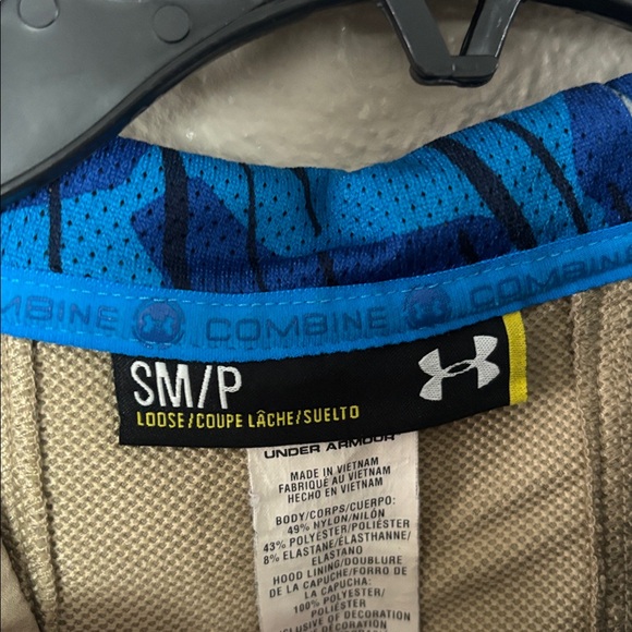 Under Armour Challenger Storm Shell Hooded Performance Jacket Mens Small Tan - Picture 4 of 5